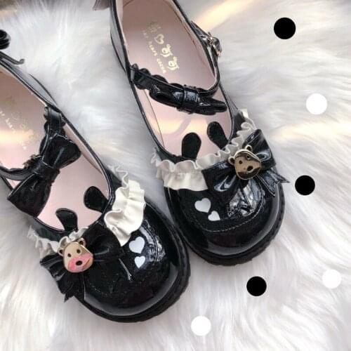 Sweet Girls Female Platform Kawaii Tea Party Japanese Cute Anime Lolita Shoes Women Harujuku Jk Mid Heel Shoes Feminine Big Size