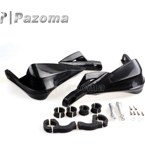 PAZOMA Universal Motorcycle Black Brush Bar Hand Guards Handguard For 22mm-28mm Yamaha Kawasaki Honda