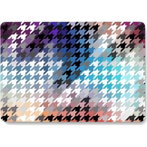 Vintage Houndstooth Swallow Gird Pattern Laptop Case For MacBook Retina Air 11.6 12 13.3 New Pro 15.4 16 inch Cover shell