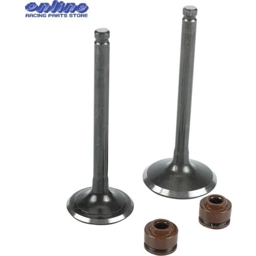 Motorcycle Intake exhaust valves with Oil Seal kit For 52.4mm Bore lifan 125cc Horizontal Engines Dirt Pit Bike ATV Quad Parts