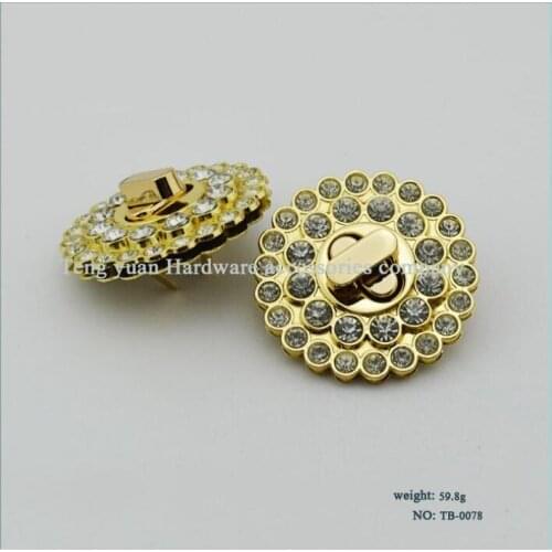 10 PCS/lot) metal plating processing leather handbags fine fashion circle set auger twist lock decorative accessories