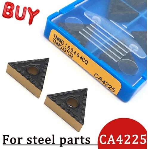 10pcs TNMG160404 CQ CA4225 100% Original Carbide Insert High Quality External Turning Tool CNC Lathe Blades Machining For Steel