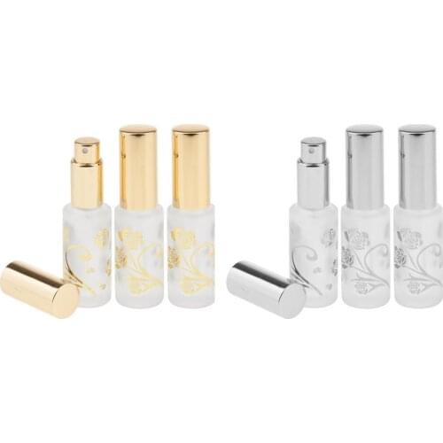 15ml Portable Frosted Perfume Bottle Empty Refillable Container Storage Case