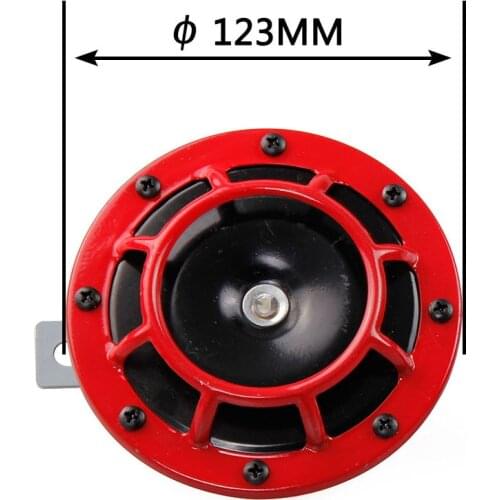 2PCS Speaker Horns HD Red Hella Super Loud Compact Electric Blast Tone Air Horn 12V 115DB For Motorcycle Car Accessories