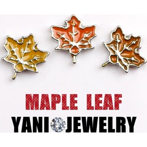 F539 Free Shipping Charms Mix Maple Leaf Floating Charm For Glass Floating Lockets 20pcs/lot