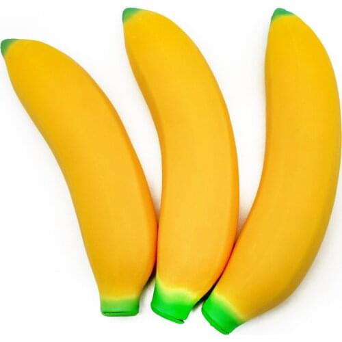 3PCS Fidget Toys Stretchy Banana and Carrot Stress-Relief Toys Stretchy Glue-Sand Filled Rubber Sensory Toys for Kids Adults