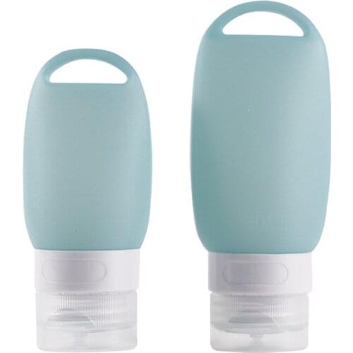 38/60ML Silicone Bottle With Hook Tourism Sub-bottling Portable Can Be Hung Four In One Bottling Squeezable Four Colors