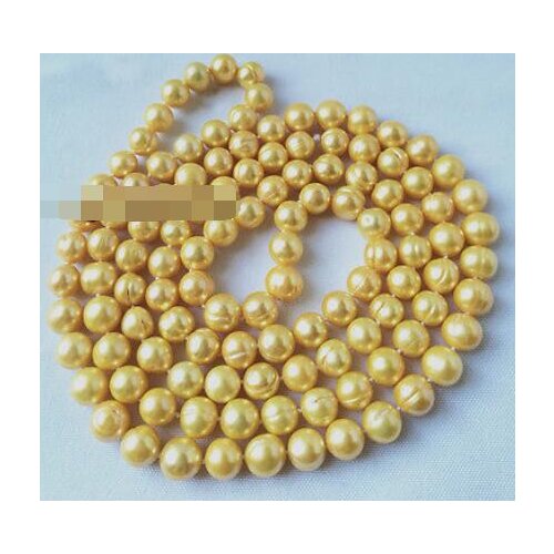 47'' 10mm Champagne Round Freshwater Pearl Necklace