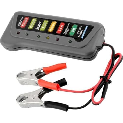Car Truck 12 Volt Battery Tester LED Indicator Light Display Motorbike Battery Tester Motorcycle Battery Checker