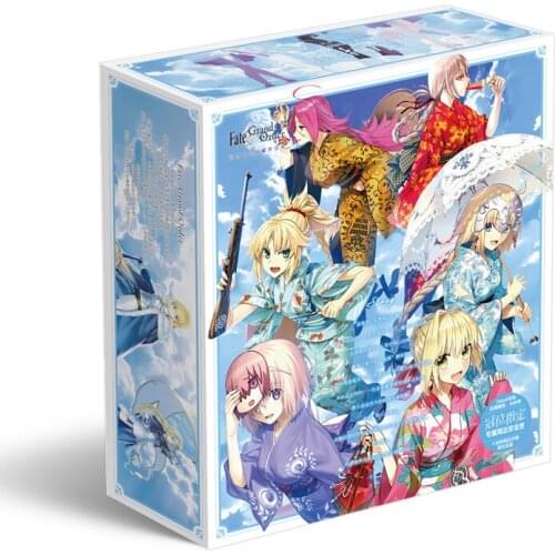 Bandai Fate Stay Nightr Illustrated Book Anime Peripheral Figure Postcard Collection Commemorative Game Collections Cards Toys
