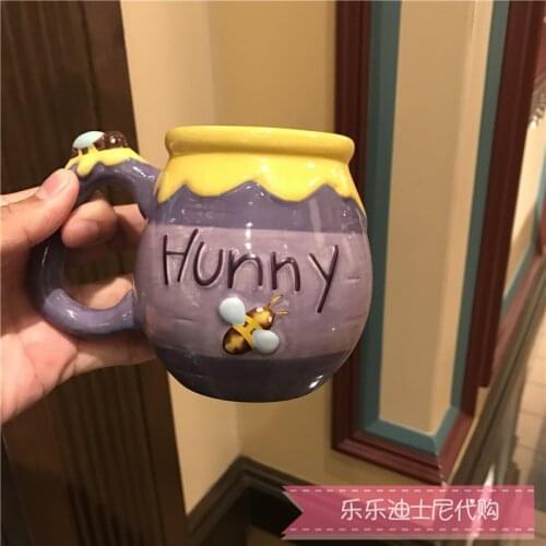 Disneyland Winnie the Pooh Honey Mugs Ceramic Mugs Cartoon Mugs Long Distance Relationship Gift Mugs