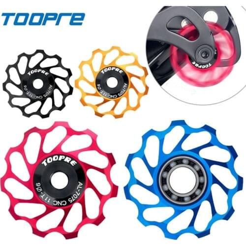 TOOPRE Mountain Road Bike Ceramic Rear Dial Guide Wheel 11T Transmission Guide Chain Tension Wheel Aluminum Alloy Bearing