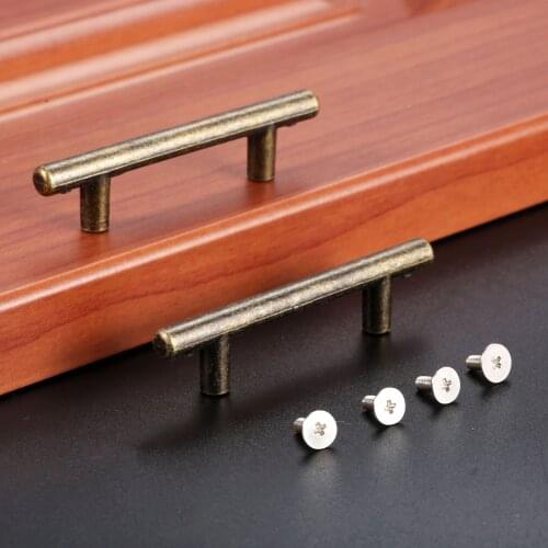 2Pcs Retro Iron Kitchen Drawer Cabinet Door Bridge Style Handle Furniture Antique Wooden Box Case Cupboard Pull Handles 64*16mm