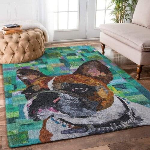 French Bulldog rug area funny dog collection carpet Floor Mat Rug Non-slip Mat Dining Room Living Room Soft Bedroom Carpet 02