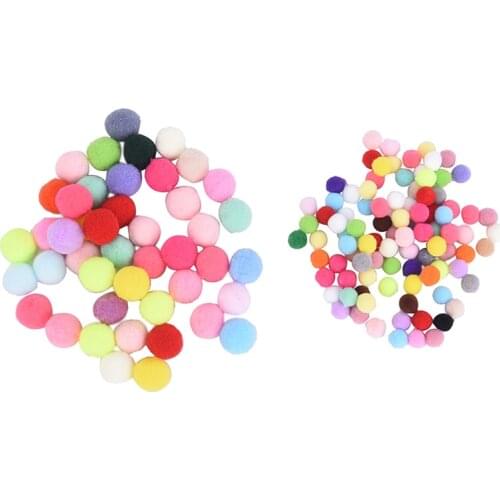 100Pcs/lot 10/20mm DIY Soft Pompoms Balls Kids Toys Wedding Decoration Round Felt Balls Pom Poms Craft Sewing Accessories