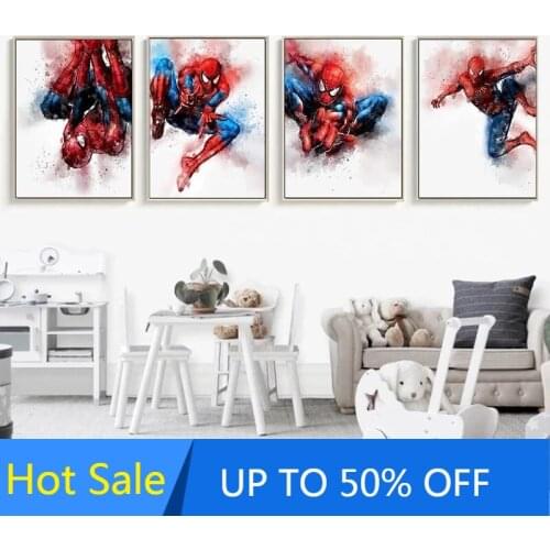 Marvel Avengers Superhero Canvas Painting Spiderman Movie Wall Art Nordic Posters And Prints Pictures For Living Room Decor