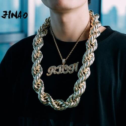 JINAO NEW Stitching Letter Charm Ice Cravejado Cubic Zircon Custom Letters With 4mm tennis chain Men and Women Jewelry For Gift