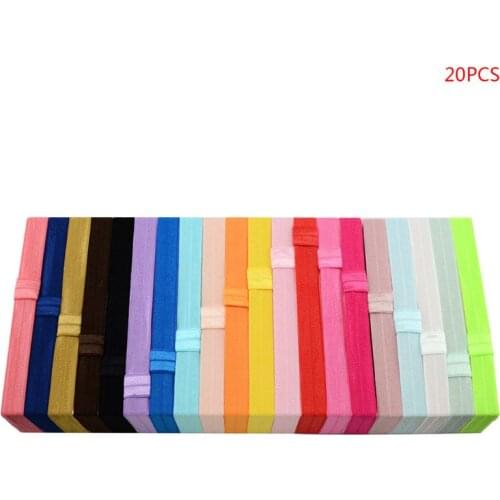 23GD 20 Pcs/pack Baby Kids Hair Bands DIY Head Flower Making Accessories Elastic Band Sweet Girls Headband Soft Strap