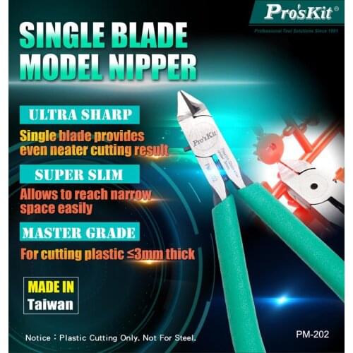 ProsKit PM-202 Single Blade Model Nipper Ultra-thin Single-edged Model Scissors Pliers for Cutting Plastic