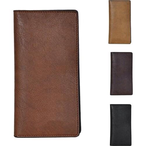 50% Dropshipping!!Solid Color Fashion Men Multi-slot Faux Leather Bifold Clutch Purse Long Wallet