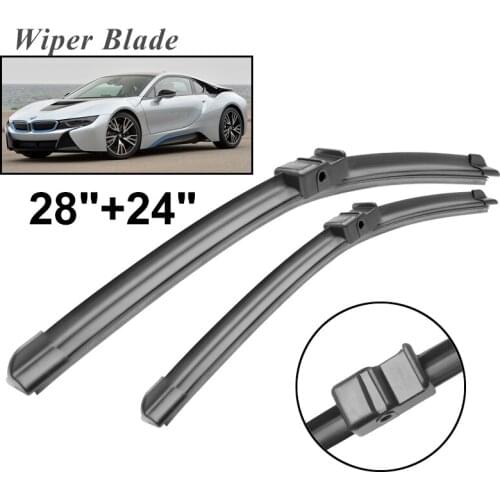 Okowiper RHD & LHD Front Wiper Blades For BMW i8 2014 - 2018 Windshield Windscreen Front Window 28"+24"