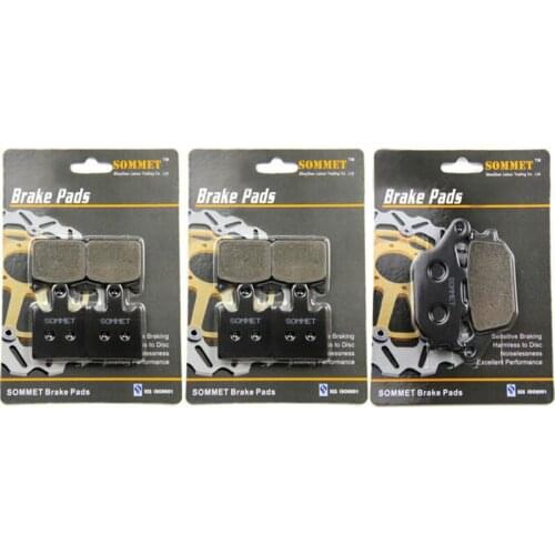 SOMMET Motorcycle Front + Rear Brake Pads Disks for Kawasaki Z1000 ZR 1000 B (07-08) Z 1000 ZR1000 LT417-417-174