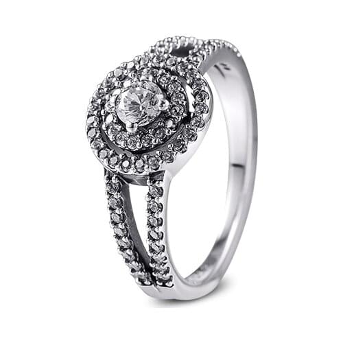Sparkling Double Halo Ring Newest Original 925 Silver Rings for Women Engagement Wedding Jewelry Party Gift Anillos Wholesale