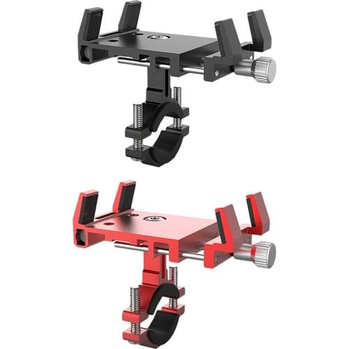 Bicycle Mobile Phone Holder Aluminum Alloy Fixed Frame 360 Degree Rotation Bicycle Mobile Phone Holder Riding Equipment