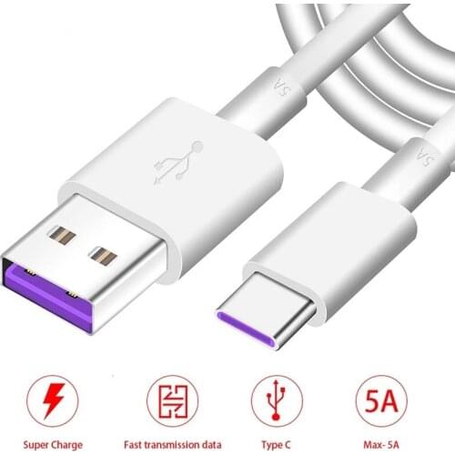 5A USB Type C Cable for Huawei P40 Pro Mate 30 P30 Pro Supercharge 40W Fast Charging USB-C Charger Cable for Phone Cord