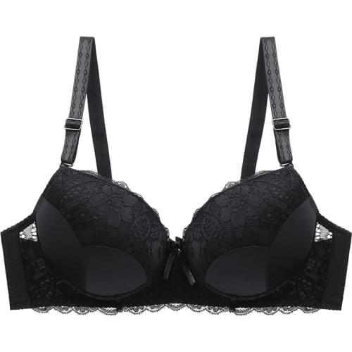 DKERT Underwear Women Plus Size Push Up Sexy Lace Brassiere Lingerie CD Cup Adjustable Bra