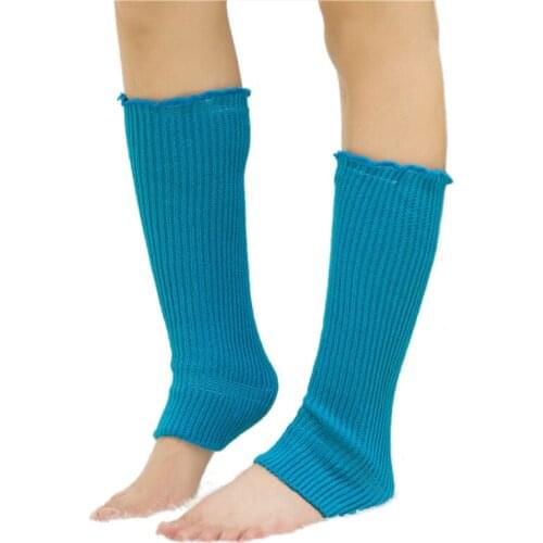 1Pair Fashion Women Kniting Leg Warmer Candy Color Ladies Winter Knit Crochet Legging Foot Warmer Socks