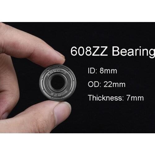 10PCS 608ZZ 8x22x7 mm ABEC-7 Skate Stroller Miniature 608 ZZ Ball Bearings