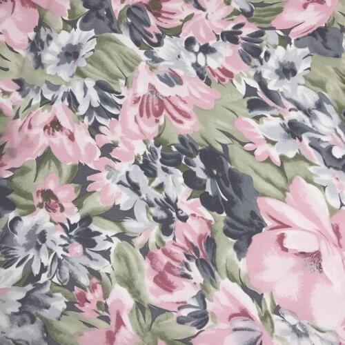 100X150cm Floral Printed Spring Summer Fabric For DIY Patckwork Women Garment Dress Sewing Materials Supplies