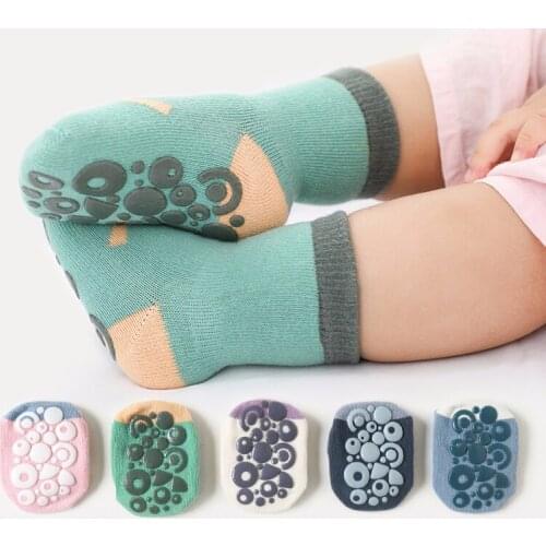3pcs/Lot Baby Floor Socks Non-Slip Baby Spring Autumn Indoor Toddler Socks Soft Bottom Insulation Childrens Shoes Socks Letters