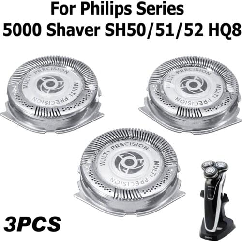 3PCS Replacement Shaver Head Blade Knife Mesh Razor Shaving Cutter Head Shaver Tool for Philips Series 5000 SH50/51/52 HQ8