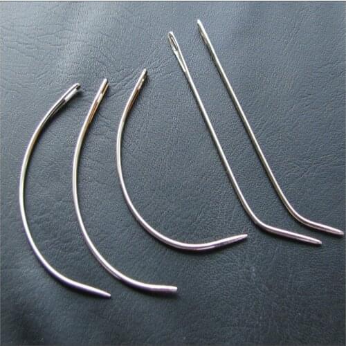 50pcs J type Needle of Weaving Stainless Quality J Hair Needles For Sewing Hair Weft