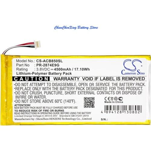 Cameron Sino 4500mAh Battery PR-2874E9G for Acer A6001, Iconia One 8 B1-850