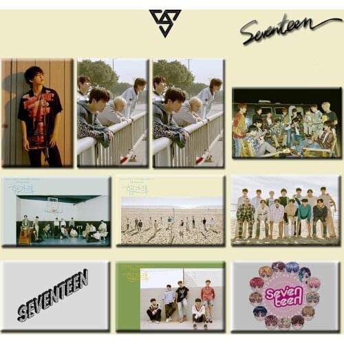 KPOP Seventeen Mini Album Vol.7 Heng: Garae Album Crystal Card Stickers Bus Card Stickers Card Stickers Carat mini lomo cards
