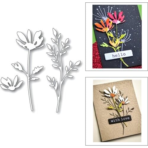 Spring Plant Flower Leaf Pattern Decorative 2021 New Craft Metal Cutting Dies for Scrapbook Paper DIY Craft Template No Stamps