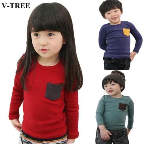 2020 Spring Autumn Baby T-shirt Long Sleeve Tops For Kids Girls Long Sleeve Tee Solid Boys Tees Candy Color Toddler Bottom