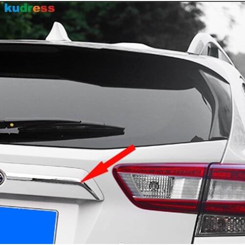 For Subaru XV Crosstrek Suv 2018 2019 2020 ABS Chrome Rear Trunk Cover Trim Decoration Tailgate Frame Garnish Strip Car Styling
