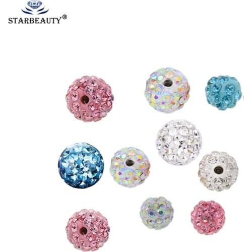 5Pcs/lot 3/4/6/5/8mm Epoxy Crystal Threaded Piercing Ball Parts Belly Labret Eyebrow Nose Nipple Horseshoe Tongue Ring Piercings