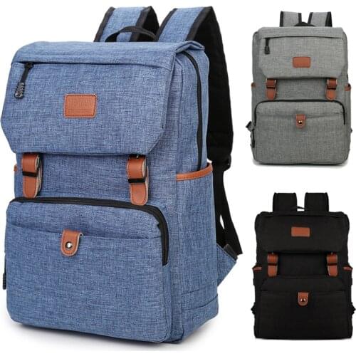 14 15 15.6 Inch Flax Linen Laptop Notebook Backpack Bags Case School Backpack for Travel Shopping Climbing Men Women