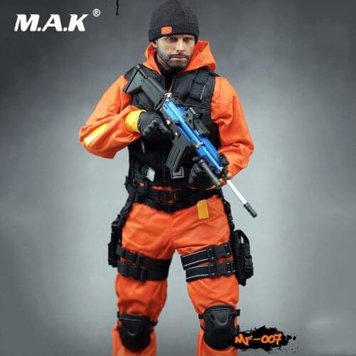 MF007 1/6 Scale Male Figure Accessory Clothes Quarantine Zone Agent Model with Weapon for 12inches Action Figure