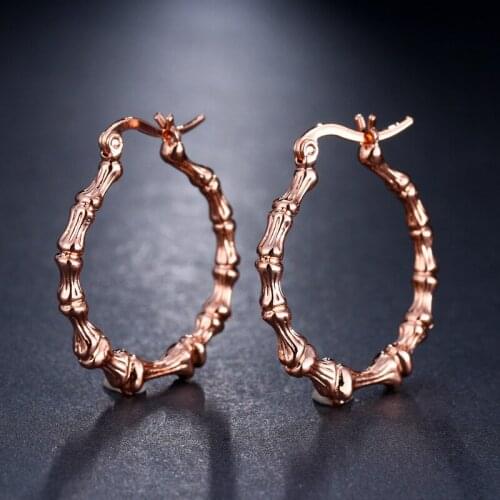 SLBRIDAL Fashion Jewelry Bijoux Anti-allergic Earring Charm Stud Earrings Women New Trendy Rose Gold Girls Daily Earrings