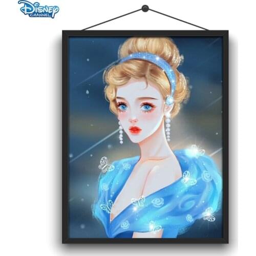Disney 5D DIY Diamond Painting Exquisite Princess Illustration Full Circle Diamond Embroidery Kit Handmade Craft Home Decoration