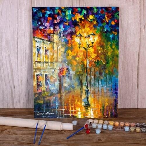 Strong Light Coloring By Numbers Painting Kit Oil Paints 50*70 Oil Painting Home Decor For Children Art