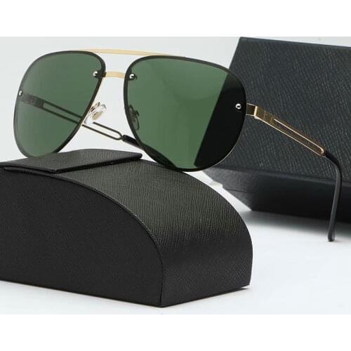 2021 new Classic pilot sunglasses for men crystal glass mirror lens brown gradient oculos de sol UV400 protection decode sunglas