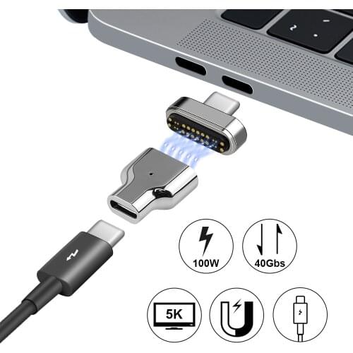 New 24 PINS Magnetic Type C Magnetic Adapter For Pro MateBook Fast Charging TYPE-C Port Laptop Magnet USB-C Data Cable Adapter