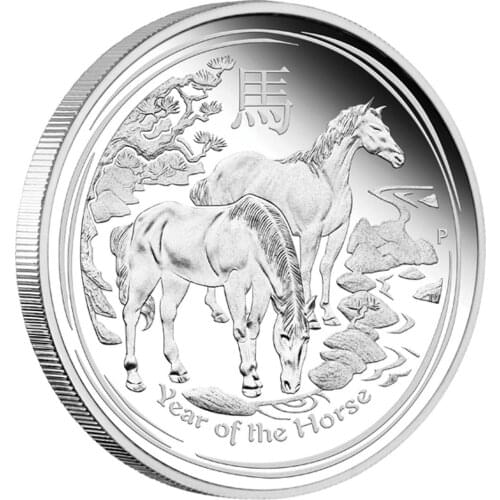 Year of The Horse Australia Animal Commemorative Coins 1 oz 9999 Silver Elizabeth II Souvenirs New Year Gifts
